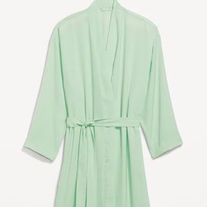 NWT OLD NAVY Satin Pajama Robe Color: Mint Mist